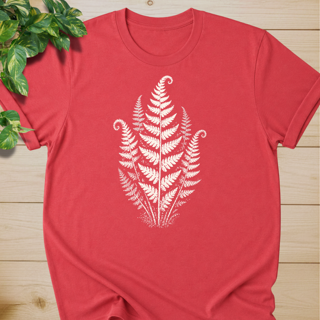 Linocut Minimal Fern T-shirt