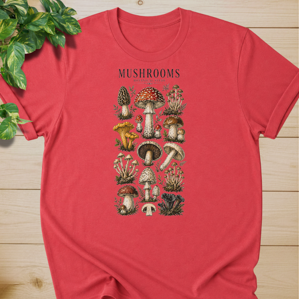 Mushroom Botanical Illustration #3 T-shirt
