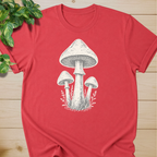 Minimal Linocut Mushroom T-shirt
