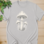 Minimal Linocut Mushroom T-shirt