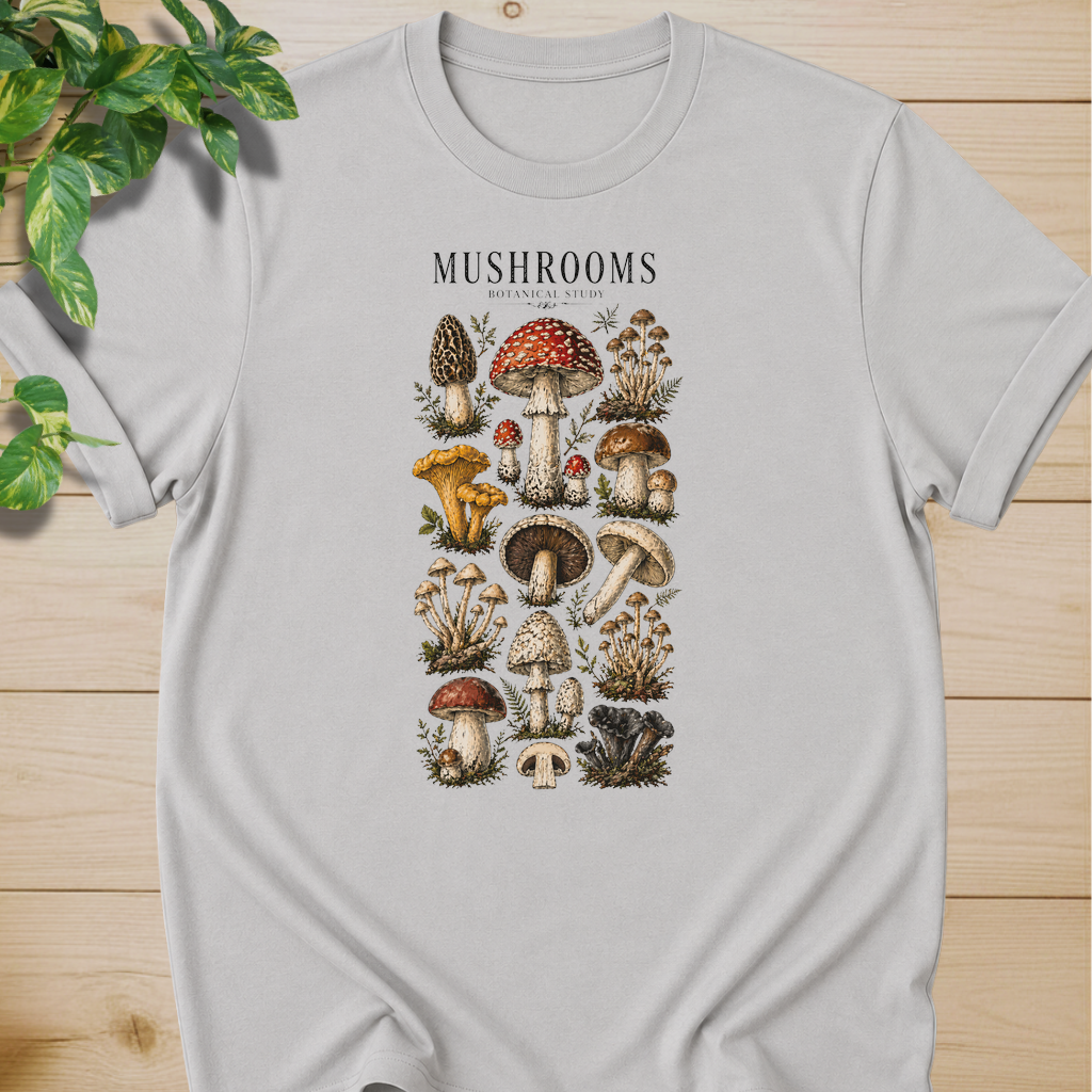 Mushroom Botanical Illustration #3 T-shirt