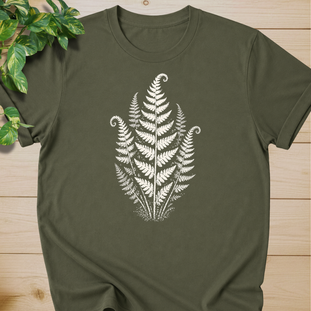 Linocut Minimal Fern T-shirt