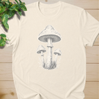 Minimal Linocut Mushroom T-shirt