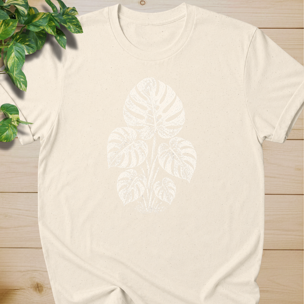 Linocut Monstera T-shirt