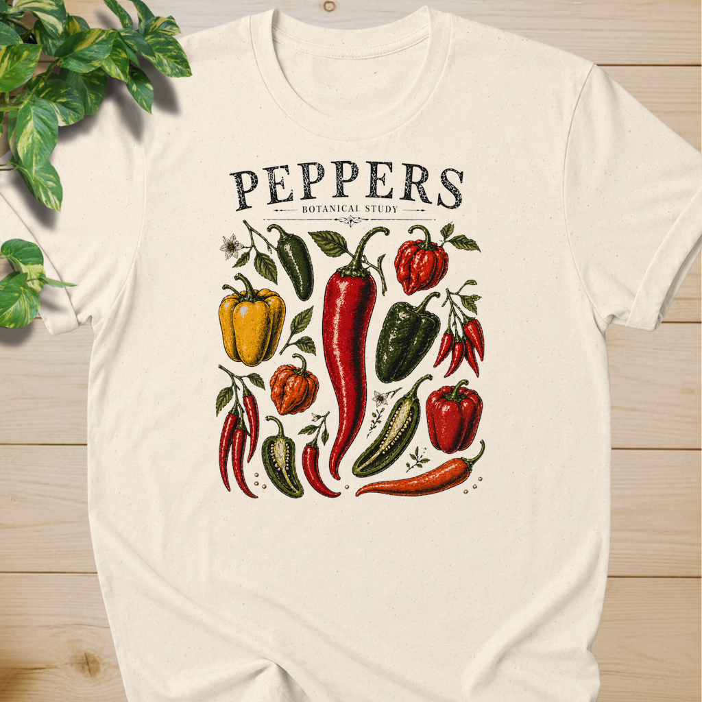 Peppers Botanical Study T-shirt