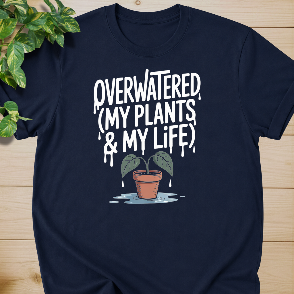 Overwatered My Plants And My Life T-shirt