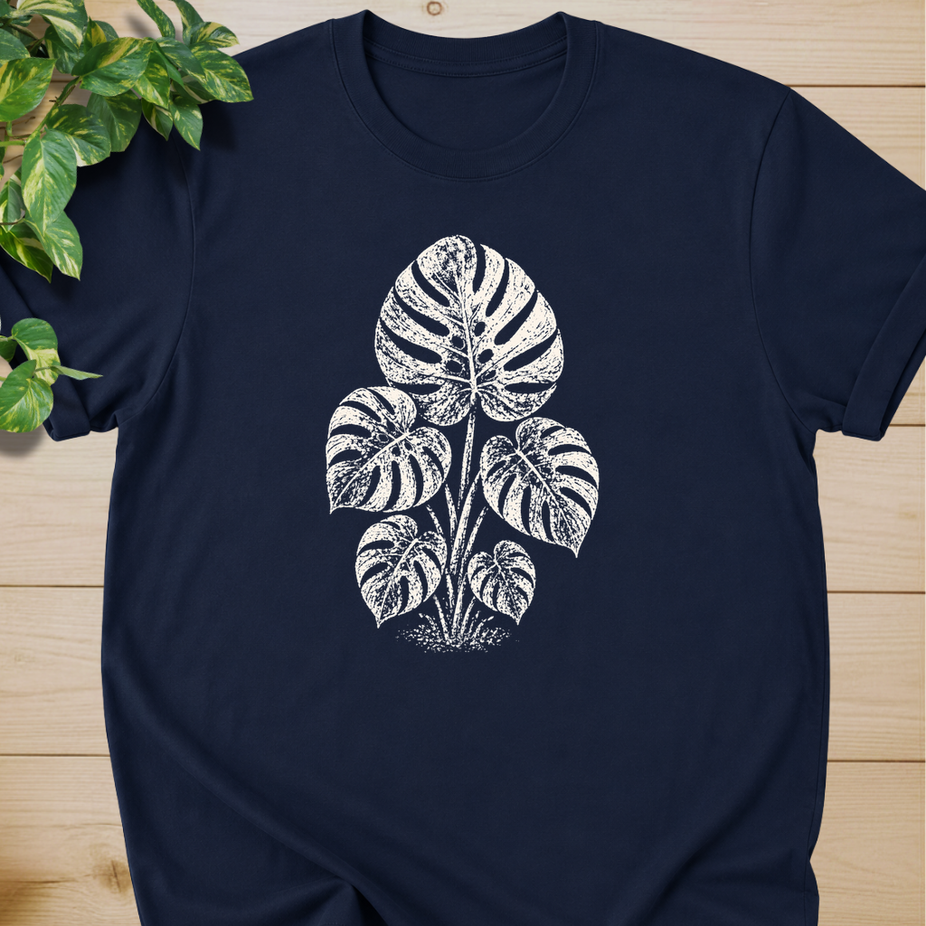 Linocut Monstera T-shirt
