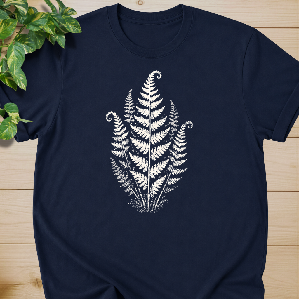Linocut Minimal Fern T-shirt