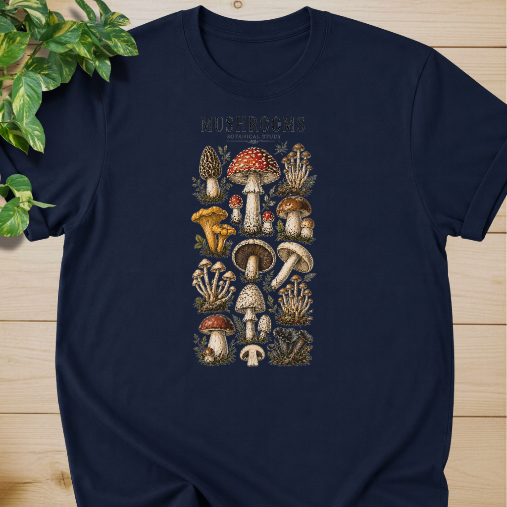 Mushroom Botanical Illustration #3 T-shirt