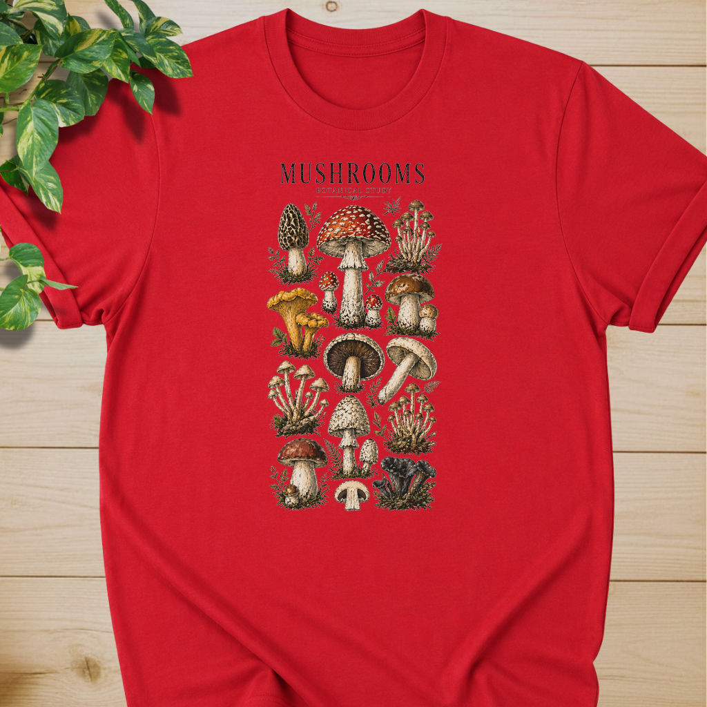 Mushroom Botanical Illustration #3 T-shirt