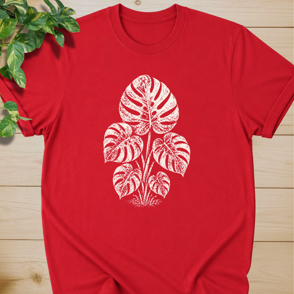 Linocut Monstera T-shirt
