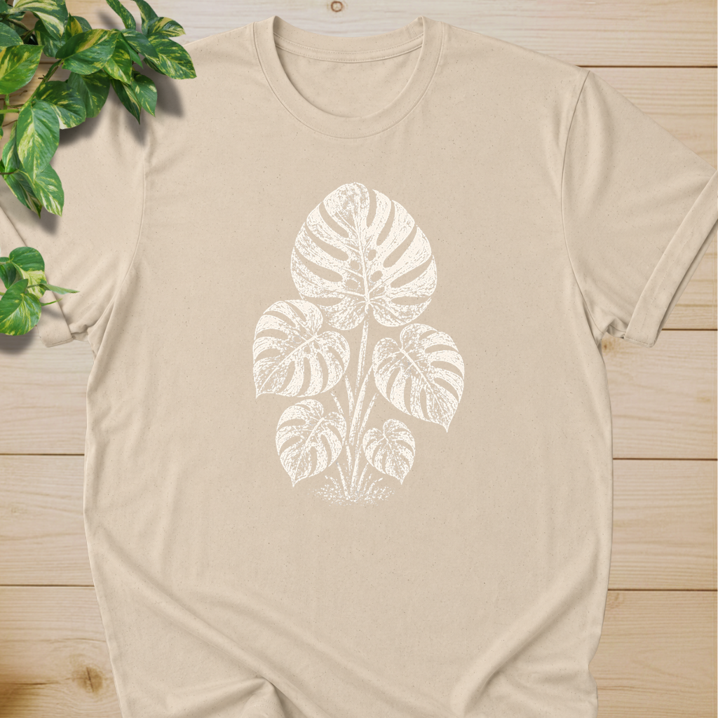 Linocut Monstera T-shirt
