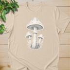 Minimal Linocut Mushroom T-shirt