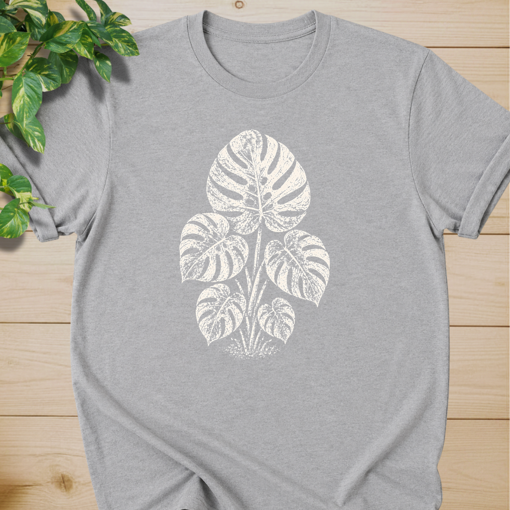 Linocut Monstera T-shirt