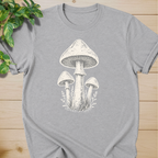 Minimal Linocut Mushroom T-shirt