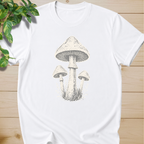 Minimal Linocut Mushroom T-shirt