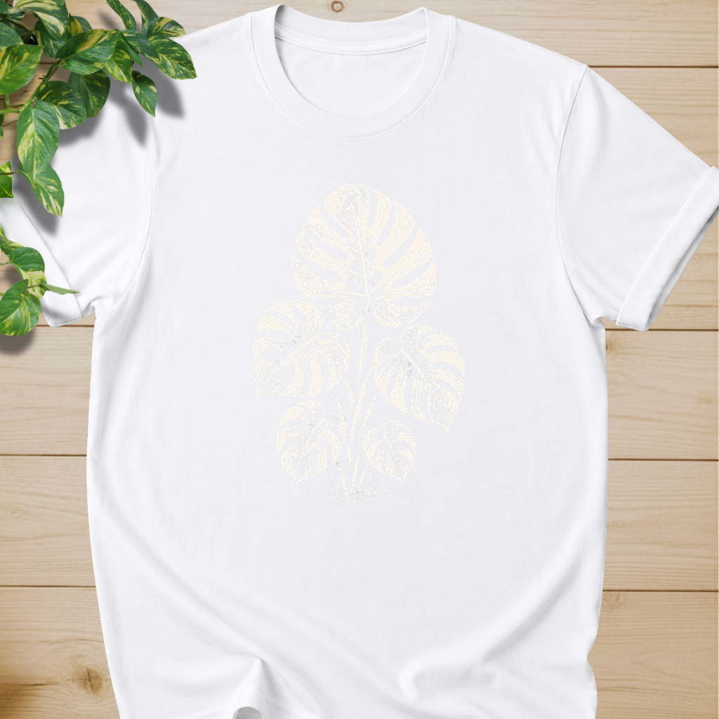 Linocut Monstera T-shirt
